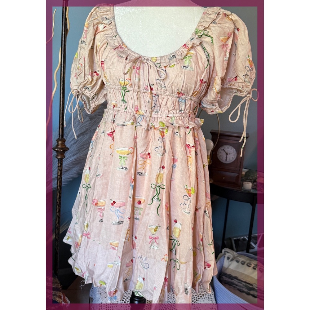 En Saison X Anthea Jackson NWT Mia Ruffle Mini Pink Cocktail Party Coquette M